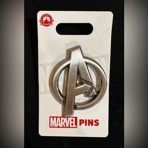 Authentic Disney Parks Marvel Avengers Brushed Silver Pin Collectible